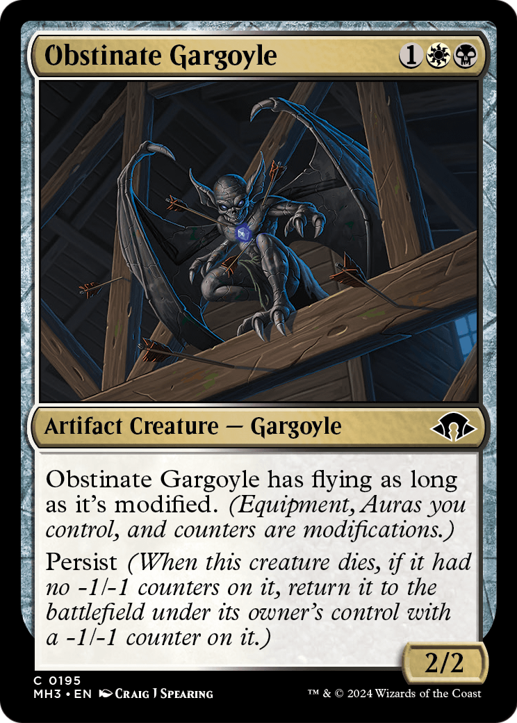 Obstinate Gargoyle (MH3-195) - Modern Horizons 3
