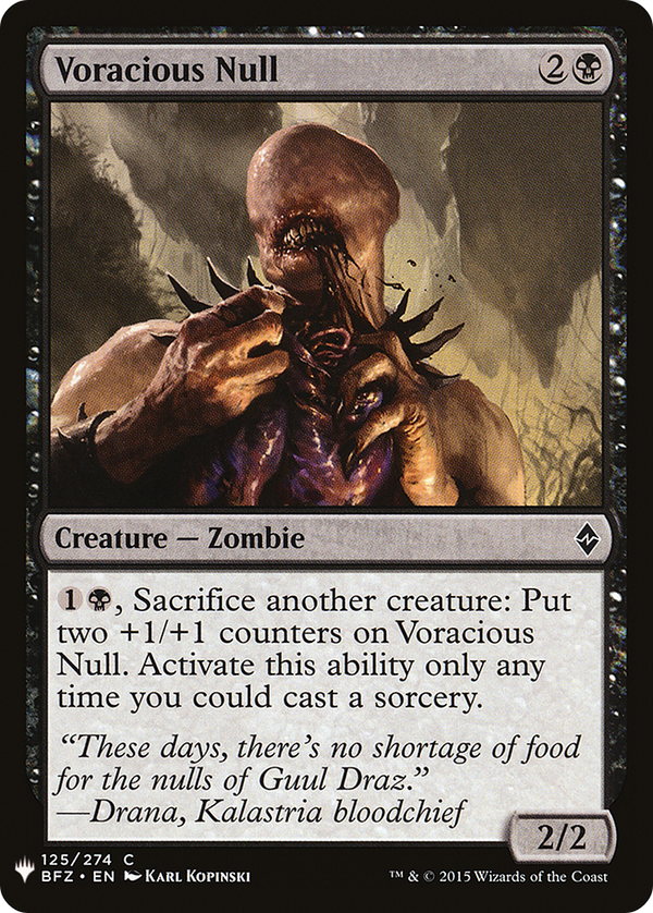 Voracious Null (LIST-125) - The List