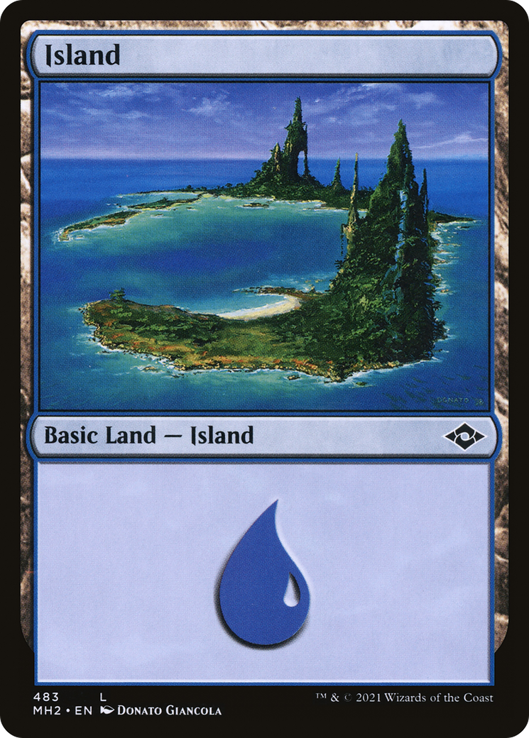 Island (483) (MH2-483) - Modern Horizons 2 Foil