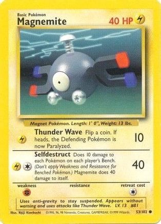 Magnemite 053 Base Set - Common