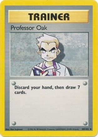 Professor Oak 088 Base Set - Uncommon