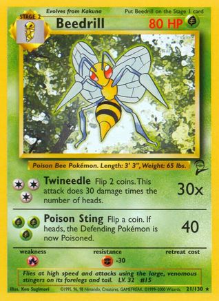 Beedrill 021 Base Set 2 - Rare