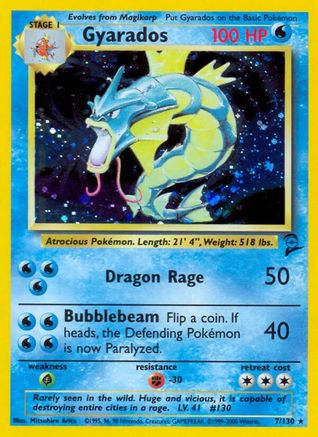 Gyarados 007 - Holofoil Base Set 2 - Holo Rare