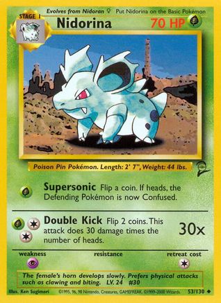 Nidorina 053 Base Set 2 - Uncommon