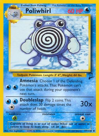 Poliwhirl 057 Base Set 2 - Uncommon