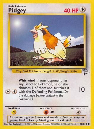 Pidgey 086 Base Set 2 - Common