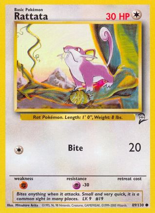Rattata 089 Base Set 2 - Common