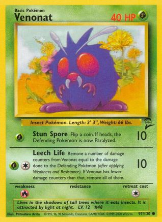 Venonat 097 Base Set 2 - Common
