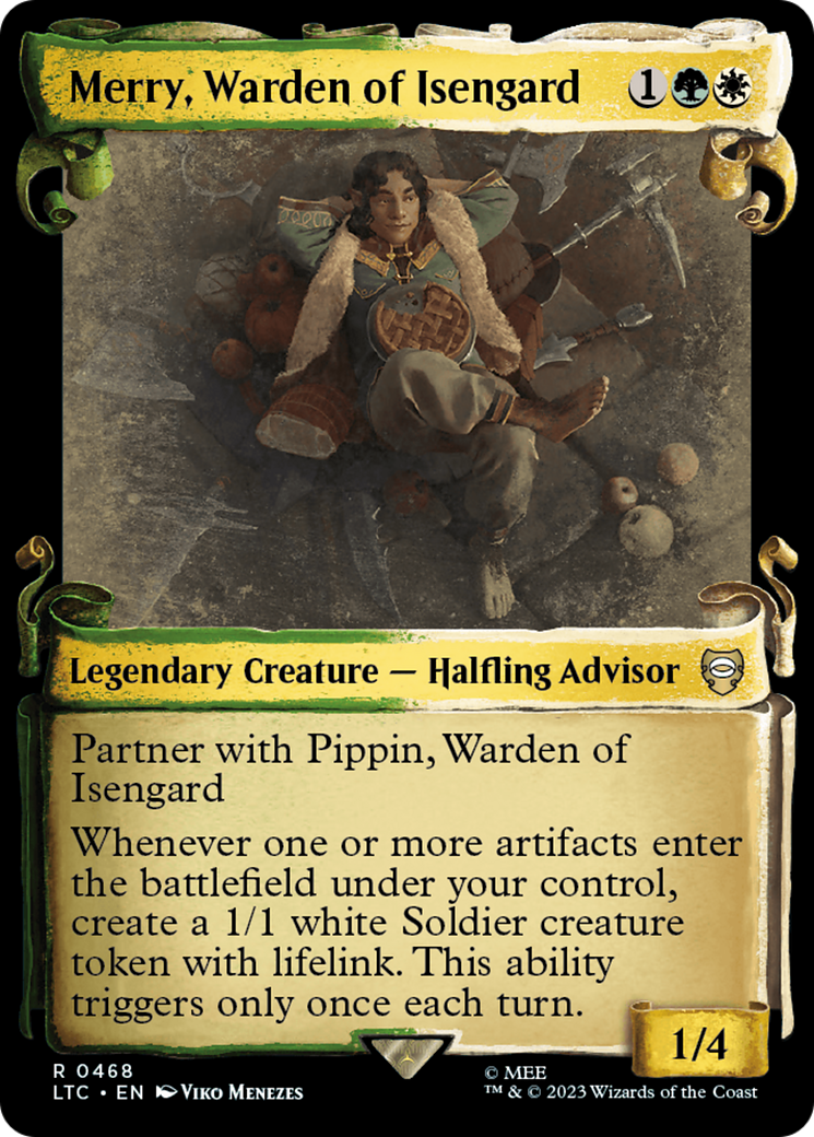 Merry, Warden of Isengard (Showcase Scrolls) (LTC-468) - Tales of Middle-earth Commander: (Showcase)