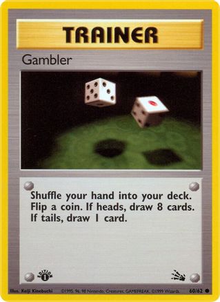 Gambler 060 - 1st Edition Fossil - Common