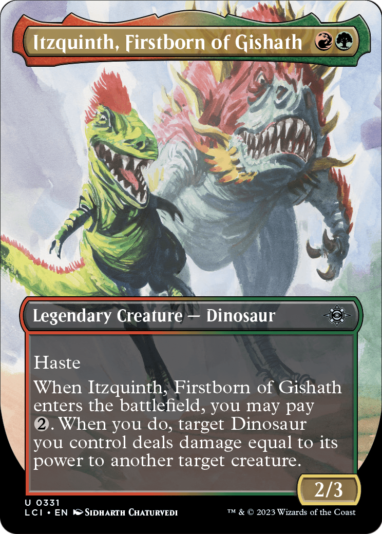 Itzquinth, Firstborn of Gishath (Borderless) (LCI-331) - The Lost Caverns of Ixalan