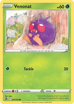 Venonat 001 SWSH12 Silver Tempest - Common