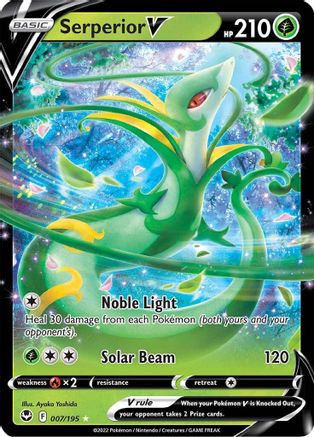 Serperior V 007 - Holofoil SWSH12 Silver Tempest - Ultra Rare
