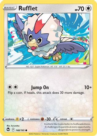 Rufflet 148 SWSH12 Silver Tempest - Common