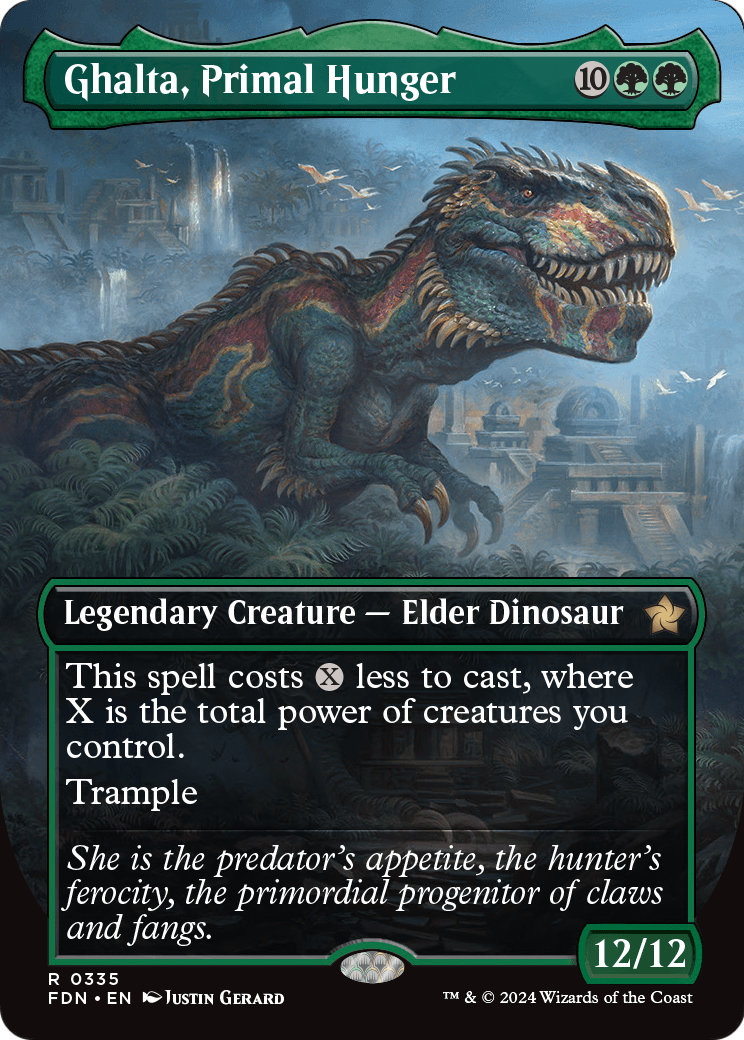 Ghalta, Primal Hunger (Borderless) (FDN-335) - Foundations Foil