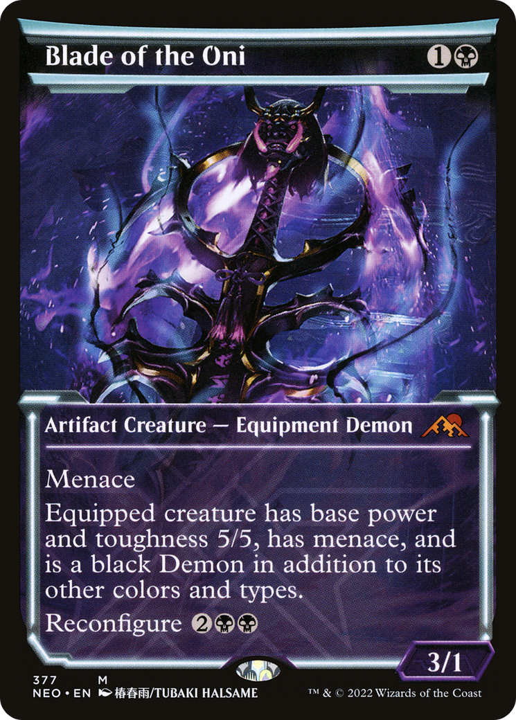 Blade of the Oni (Showcase) (NEO-377) - Kamigawa: Neon Dynasty: (Showcase) Foil
