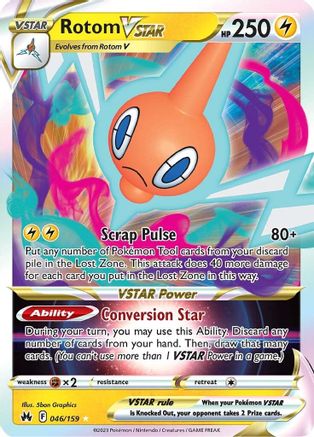 Rotom VSTAR 046 - Holofoil SWSH Crown Zenith - Ultra Rare
