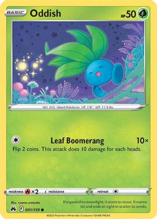 Oddish 001 SWSH Crown Zenith - Common