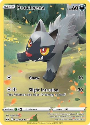Poochyena GG33 - Holofoil SWSH Crown Zenith Galarian Gallery - Ultra Rare