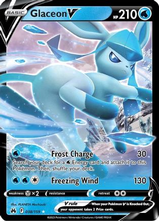 Glaceon V 038 - Holofoil SWSH Crown Zenith - Ultra Rare