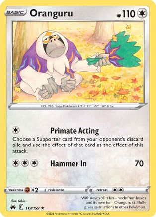 Oranguru 119 SWSH Crown Zenith - Rare
