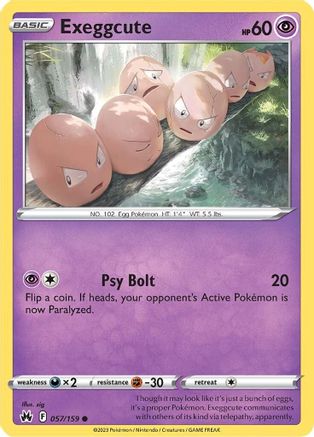 Exeggcute 057 - Reverse Holofoil SWSH Crown Zenith - Common