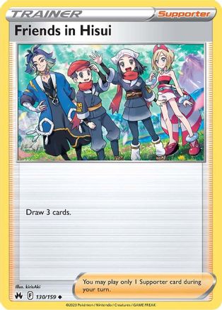 Friends in Hisui 130 - Reverse Holofoil SWSH Crown Zenith - Uncommon