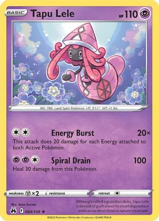 Tapu Lele 064 - Holofoil SWSH Crown Zenith - Holo Rare