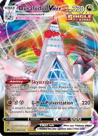 Duraludon VMAX 104 - Holofoil SWSH Crown Zenith - Ultra Rare
