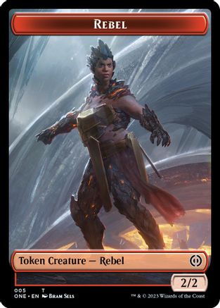 Rebel // Phyrexian Goblin Double-sided Token (ONE-) - Phyrexia: All Will Be One Foil
