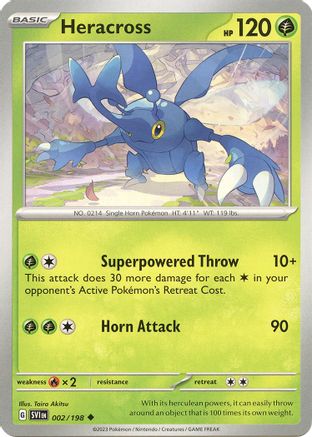Heracross 002 SV01 Scarlet & Violet Base Set - Uncommon