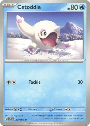 Cetoddle 058/198 SV01 Scarlet & Violet Base Set - Common