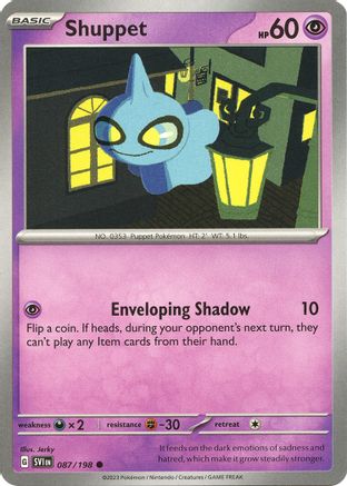 Shuppet 087 SV01 Scarlet & Violet Base Set - Common