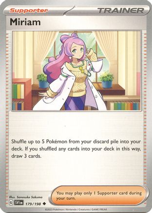Miriam 179/198 SV01 Scarlet & Violet Base Set - Uncommon