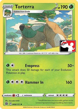 Torterra/172 Prize Pack Series Cards - Rare