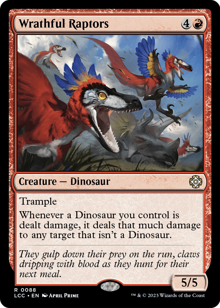 Wrathful Raptors (LCC-088) - The Lost Caverns of Ixalan Commander