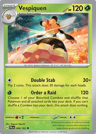 Vespiquen 009 - Reverse Holofoil SV02 Paldea Evolved - Uncommon