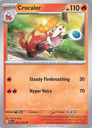 Crocalor 036/193 SV02 Paldea Evolved - Uncommon