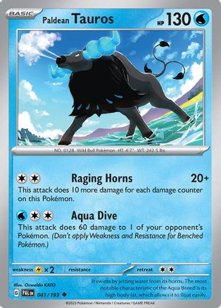 Paldean Tauros 041/193 SV02 Paldea Evolved - Uncommon