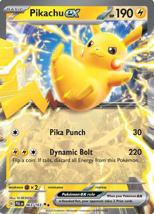 Pikachu ex 063 - Holofoil SV02 Paldea Evolved - Double Rare
