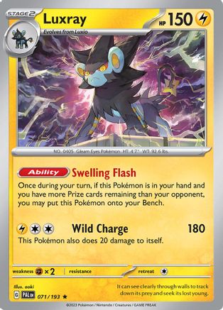 Luxray 071 - Reverse Holofoil SV02 Paldea Evolved - Rare