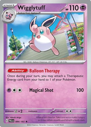 Wigglytuff 084 - Reverse Holofoil SV02 Paldea Evolved - Rare