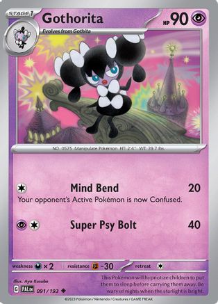 Gothorita 091/193 - Reverse Holofoil SV02 Paldea Evolved - Uncommon
