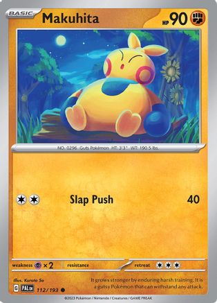 Makuhita 112 - Reverse Holofoil SV02 Paldea Evolved - Common