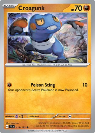 Croagunk 114 - Reverse Holofoil SV02 Paldea Evolved - Common