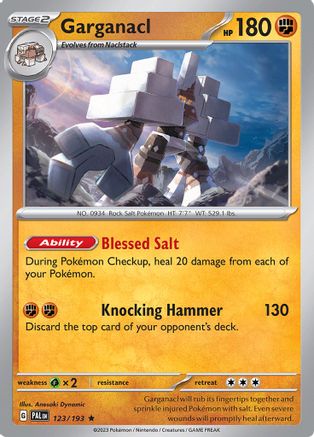 Garganacl 123 - Reverse Holofoil SV02 Paldea Evolved - Rare