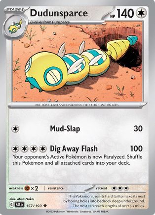 Dudunsparce 157 SV02 Paldea Evolved - Uncommon