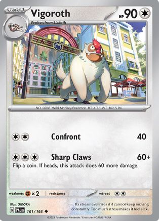Vigoroth 161 - Reverse Holofoil SV02 Paldea Evolved - Uncommon