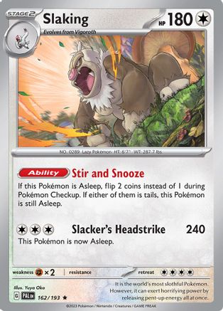 Slaking 162 - Holofoil SV02 Paldea Evolved - Rare