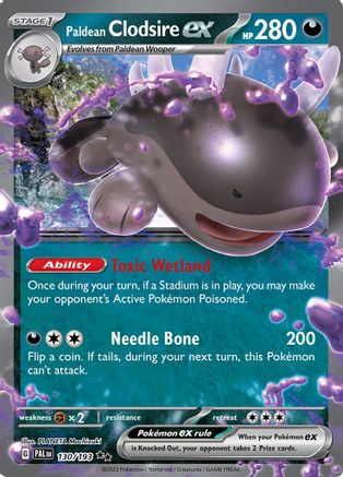 Paldean Clodsire ex 130 - Holofoil SV02 Paldea Evolved - Double Rare